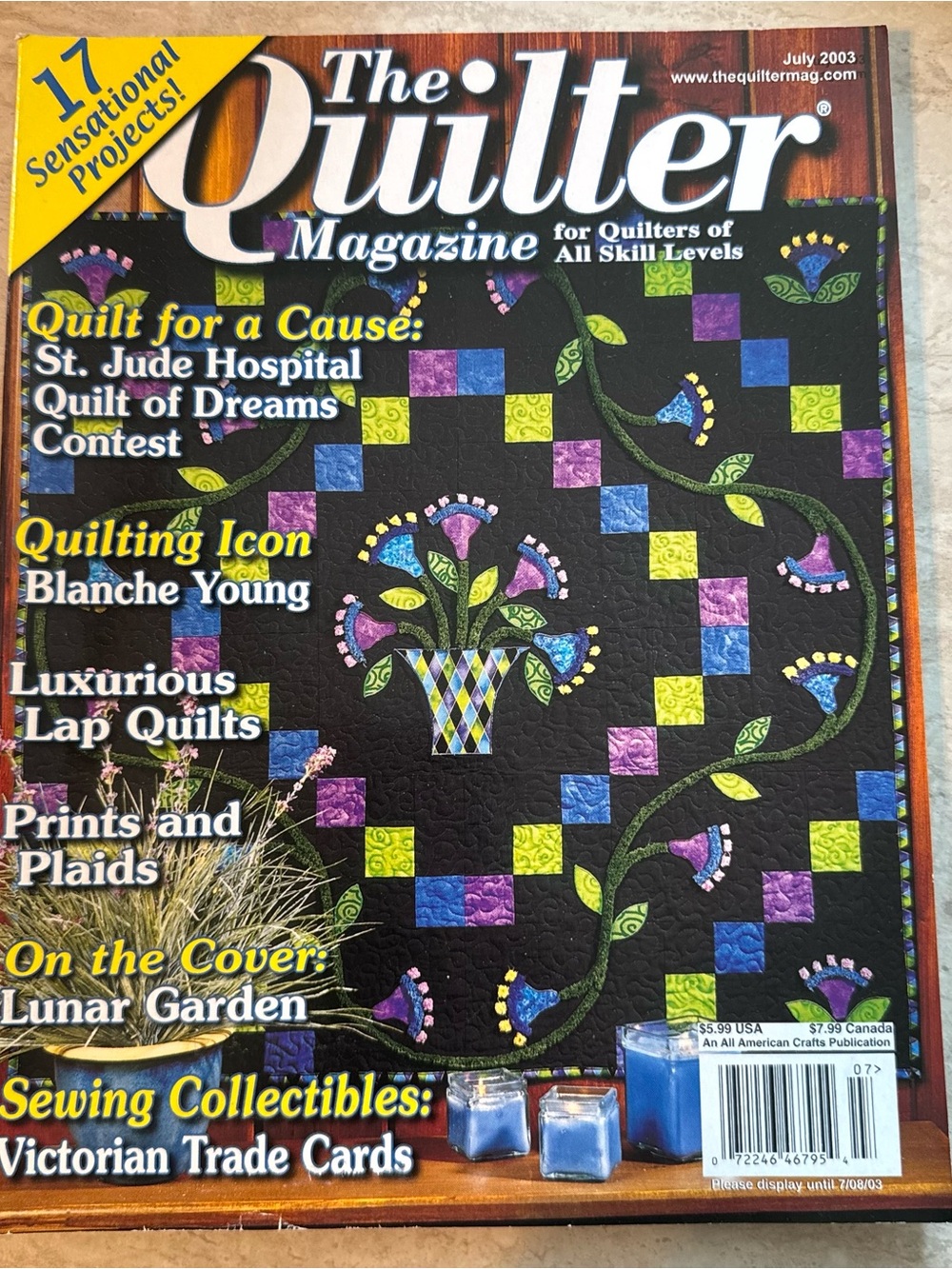 The Quilter Magazine Vintage July 2003 Quilting